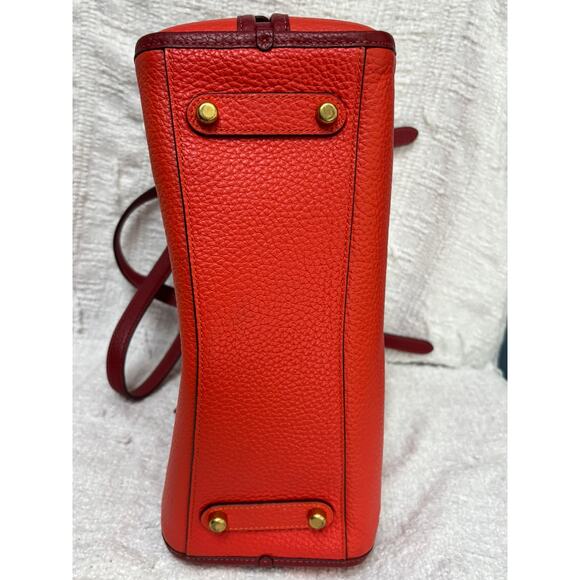 Coach Red Pebble Leather Lori Shoulder Bag C6627 #62769 - Picture 6 of 15